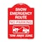 Signmission Snow Emergency Route Tow Away Zone W/ Graphic, Red & White Aluminum Sign, 18" x 24", RW-1824-22887 A-DES-RW-1824-22887 - alternate 1